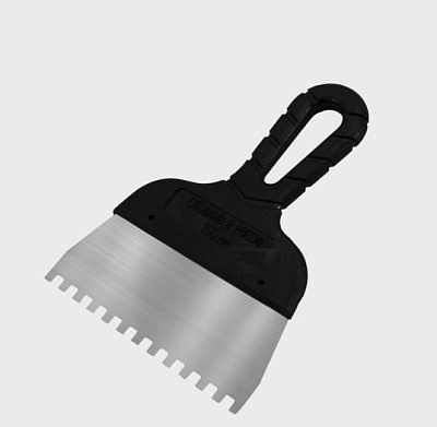 Шпатель DECOR зуб 8*8мм 200мм нержавеющая сталь,пластиковая ручка 311-1200