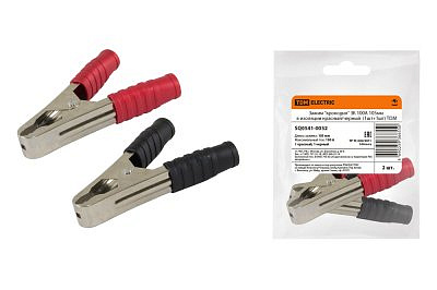 зажим ЗК100А "Крокодил" красный