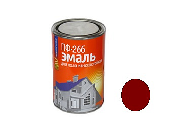 Эмаль ПФ-266 Эконом для пола красно-коричневая 0,8кг