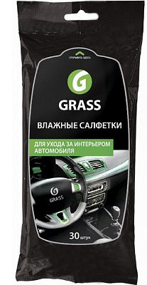 GRASS Салфетки влажные для ухода за интерьером (для пластика) 