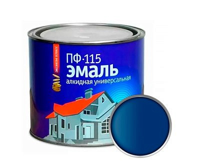 Эмаль ПФ-115 Эконом универсальная синяя 0,8кг