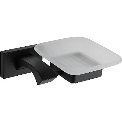 Держатель+мыльница черный GAPPO G0702-6