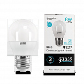 Лампа Gauss LED Globe EL  8W/4100 E27