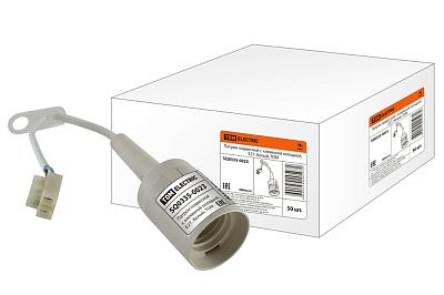 Патрон Е27  пластик, подвесной с клеммной колодкой, белый 4А