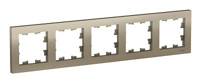 Рамка 5 постов Schneider Electric ATLASDESIGN, шампань ATN000505