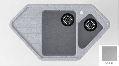 Мойка для кухни GranAlliance G-60 965х495мм цвет белый /GranAlliance/