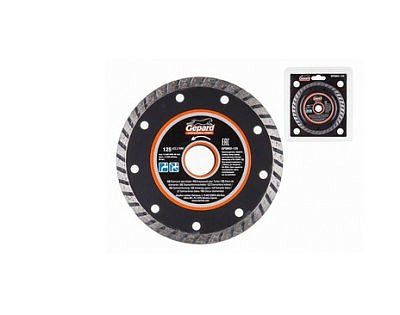 Алмазный круг 125*22мм универсальный ТУРБО//Gepard  (сухая и мокрая резка, диск)