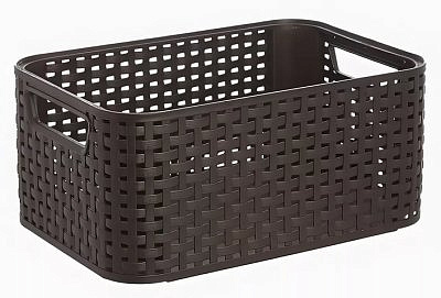 Корзина RATTAN STYLE BOX S темно-коричневая