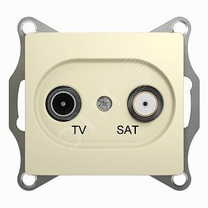 Механизм розетки TV-SAT 1-м проходн  4DB бежевая SchE GLS000298