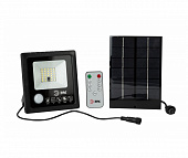Прожектор ЭРА светодиодный  20W(350lm) 5000K солнечные батареи датчик движения ПДУ IP65  8478