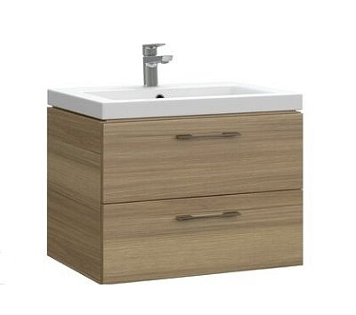 Тумба подвесная Cersanit LARA 60 орех с раковиной Strim 60/1