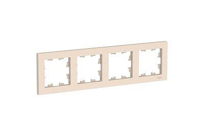 Рамка 4 поста Schneider Electric ATLASDESIGN, бежевый ATN000204