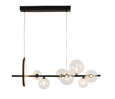 Люстра Илона 07608-7А,19  черный w90*28 h30-150 G9  (4000К)