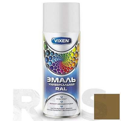 Эмаль универсальная хаки аэрозоль 520мл VIXEN
