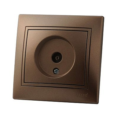 Розетка 701-3131-129 ТВ свет. коричн. перламутр