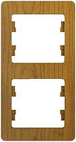 Рамка 2 места ,  вертикальная , дерево  дуб SchE GSL000506
