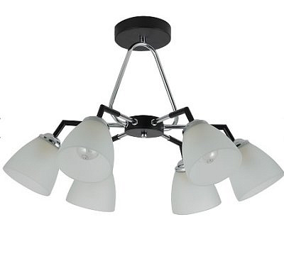 Люстра 9010-6 Люстра Conocido BK+CR 6х E27/60W (58*58*37.5)