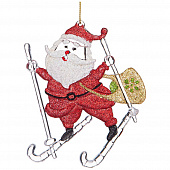 ЕЛОЧНОЕ УКРАШЕНИЕ "ДЕД МОРОЗ" 11*2,8 СМ ВЫСОТА=11,6  СМ