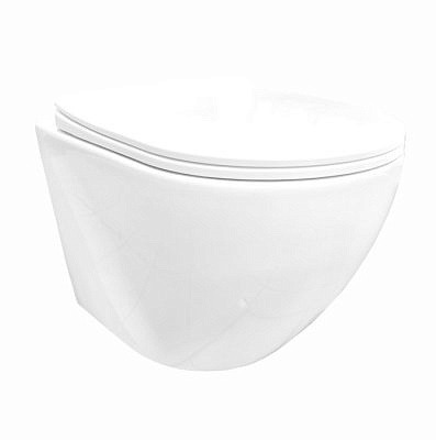 Унитаз подвесной BLISSAN Elite Tornado 3.0 безободковый с сиденьем дюропм/лифт,быстросъем BL-3324-ES-UQ-3