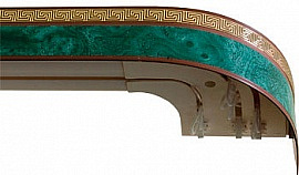 Карниз DDA Зеленый малахит 3,60 м 50 мм 3-х. рядные с поворотом