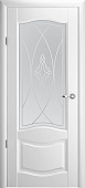 Дверь межкомнатная ALBERO Лувр 1 vinyl белый ПО*700 стекло Галерея