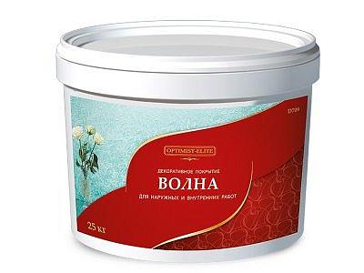Декоративное покрытие Волна д/наруж. и внутрен. работ т/м "OPTIMIST-ELITE" 7кг