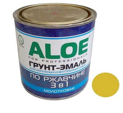 Грунт-эмаль ALOE Молотковая  3в1 Золото 0,8л 