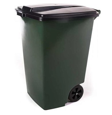 Контейнер для мусора  120л на колесах темно-зеленый  Краснодар КМ/120-МТ005
