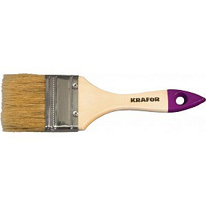 Кисть плоск"KRAFOR"деревянная ручка №1(25мм) 49192