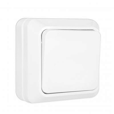 Переключатель Олимп UNIVersal  ОУ 1 клавиша , белый (пластик) О0021