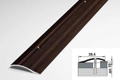 Профиль разноуровневый ПР02 дуб венге 39,4*1350