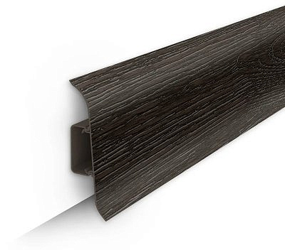 Плинтус Венге темный Классик 70 мм с мягким краем 2,2 м