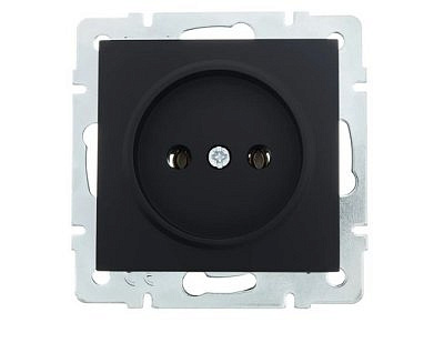 Розетка механизм без заземления черный бархат 4288-121_В 66802