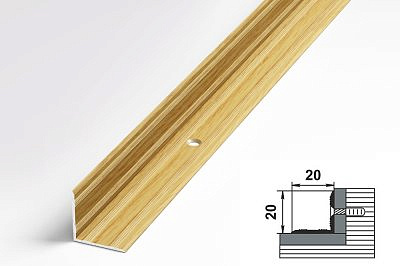 Профиль угловой ПУ05-1 дуб светлый 20*20*1350