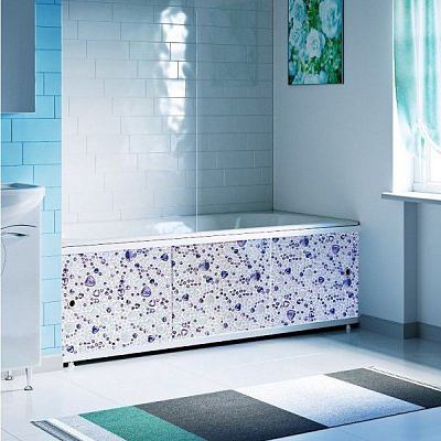 Экран под ванну Оптима Decor 1,5 м цвет № 034 мозаика жемчужная Alavann