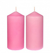 Свеча столбик Нежность, цвет розовый, 6,8x15см LADECOR