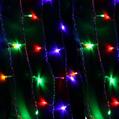 Светодиодный занавес КОСМОС 200 светодиод мульти ,2,5*1,1м 8 режимов 