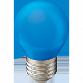 Лампа светодиодная E27 шар матовый LED 220V 5W СИНИЙ  77*45