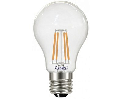 Е27 13W 2700K 2K 60x105 (филамент ЛОН A60 нитевидная) прозр. 645900  General 