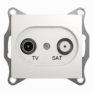 Механизм розетки TV-SAT 1-м проходной 4DB белая SchE GLS000198