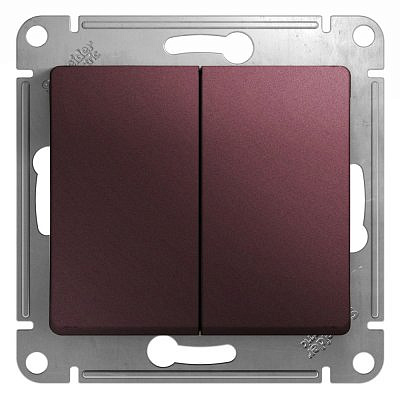 Механизм выключателя 2-клавиши баклажан. SchE GSL001151