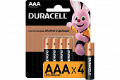 Элемент питания Duracell ААA/LR03 4штуки 26813