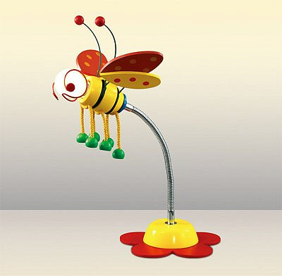 Лампа настольная детская Сонекс 2804/1T ODL15 675 красный желтый Е14 40W