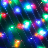 Гирлянда электрическая "Занавес", 280LED, 2x1,5м, мультицвет, 8 режимы, прозрачная провод, 220В СНОУ БУМ 