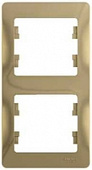 Рамка 2 места , вертикальная , титан SchE GSL000406