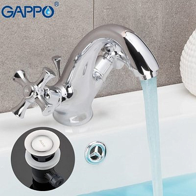 Смеситель для раковины Gappo G1042 хром