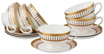 ЧАЙНЫЙ НАБОР "МЕЦЦО" НА 6 ПЕРСОН 12 ПРЕДМЕТОВ 250 МЛ 440-242