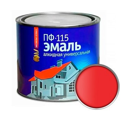 Эмаль ПФ-115 Эконом универсальная красная 0,8кг