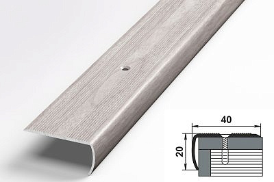 Профиль угловой ПУ06 ясень белый 40*20*900