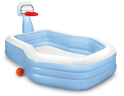 Бассейн Семейный 257х188х130см, 682л, баскетбольное кольцо 57183